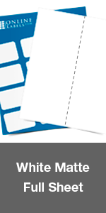 white matte full sheet label