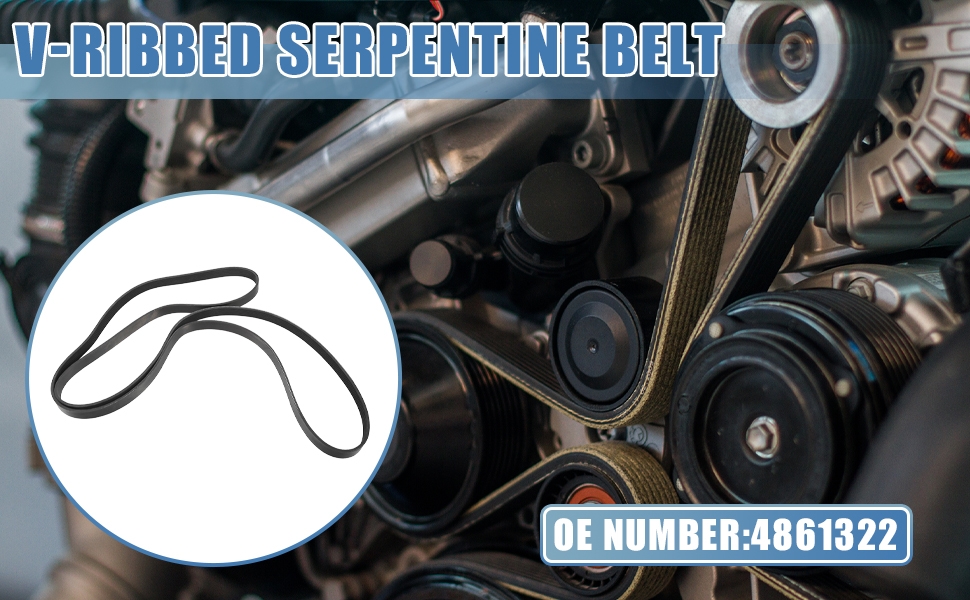 Amazon.com: ACROPIX Car Engine Multi V-Ribbed Serpentine