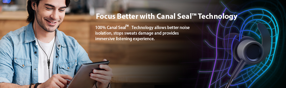 Noise cancelling isolating isolation reduction sound proof headphone earbuds earphone in-ear seal