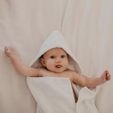 soft, ring spun cotton hooded bath towel for baby, infant and toddler