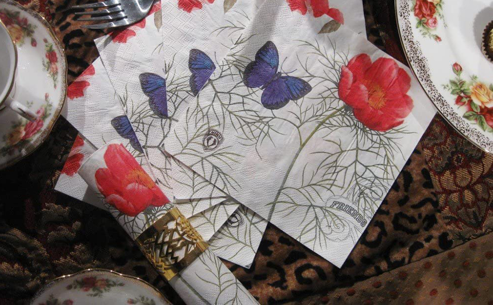 Luncheon Napkins, Alink Designer Vintage Paper Napkins