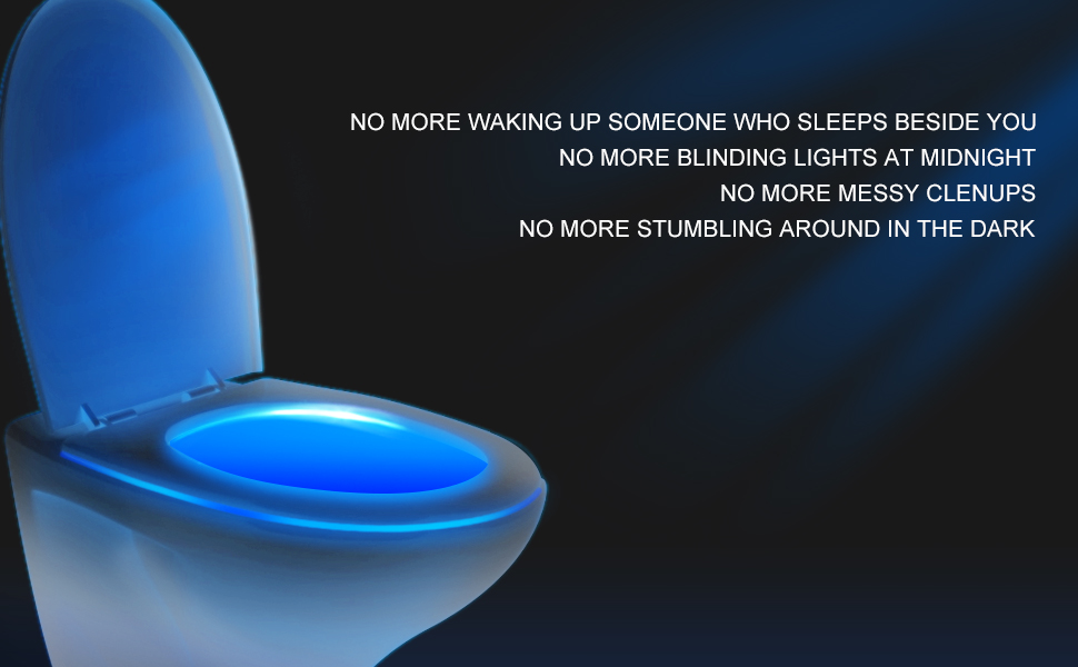 POWMEE Toilet Night Light 16Color Motion Sensor LED Toilet Night Light 5Stage Dimmer Light