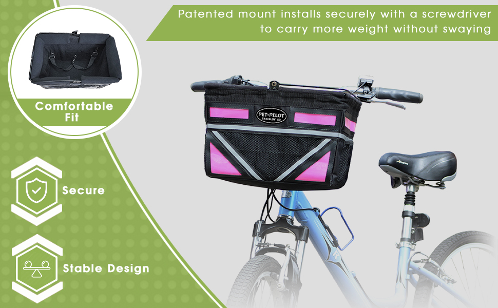 Travelin K9 2019 PetPilot Original Dog Bike Basket Carrier 10 Color