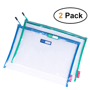 clear zippered pouches waterproof document pouch in 2 pack set for teachers college students lawyer