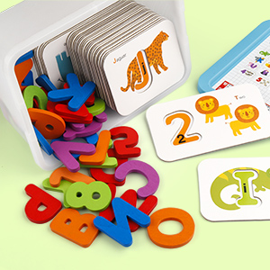 BC Wooden Letters Jigsaw Numbers Alphabets Puzzle Flashcards
