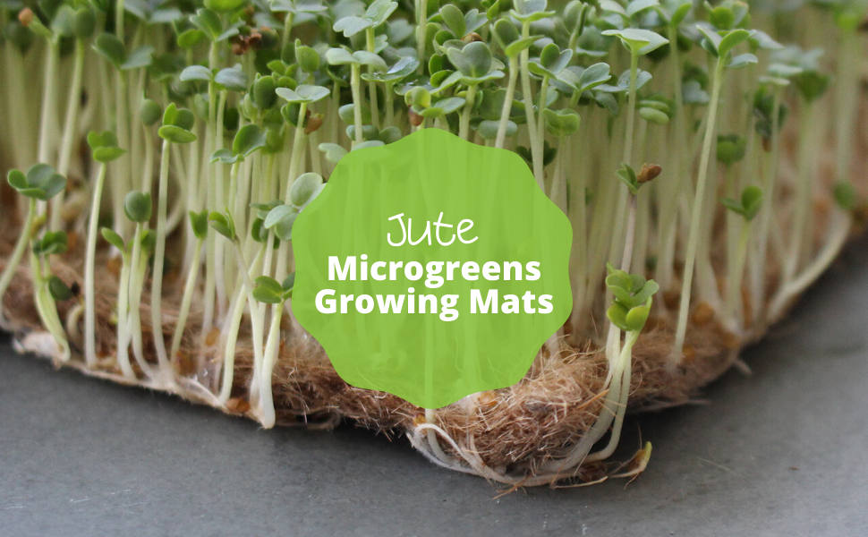 Pro Micro Jute Microgreens Grow Mats by Handy Pantry