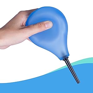 Clear Enema Bulb for Men and Women Enema Bulb Kit with 2 Nozzles BPA and Phthalates Free 