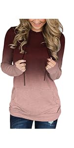 MODARANI Womens Tie Dye & Front Hoodie Sweatshirt for Women