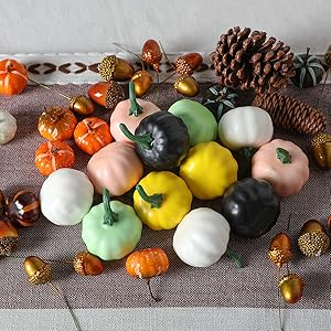 colorful pumkins fall decor for halloween