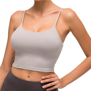 Burpada Women Longline Padded Sports Bra, Strappy Crop Tank Tops Wireless Cami Shirt Fitness Yoga Workout Running 32 Yoga Padded Sports Bra cami with in bra longline sports bra workout exercise bras Crop Tank Tops