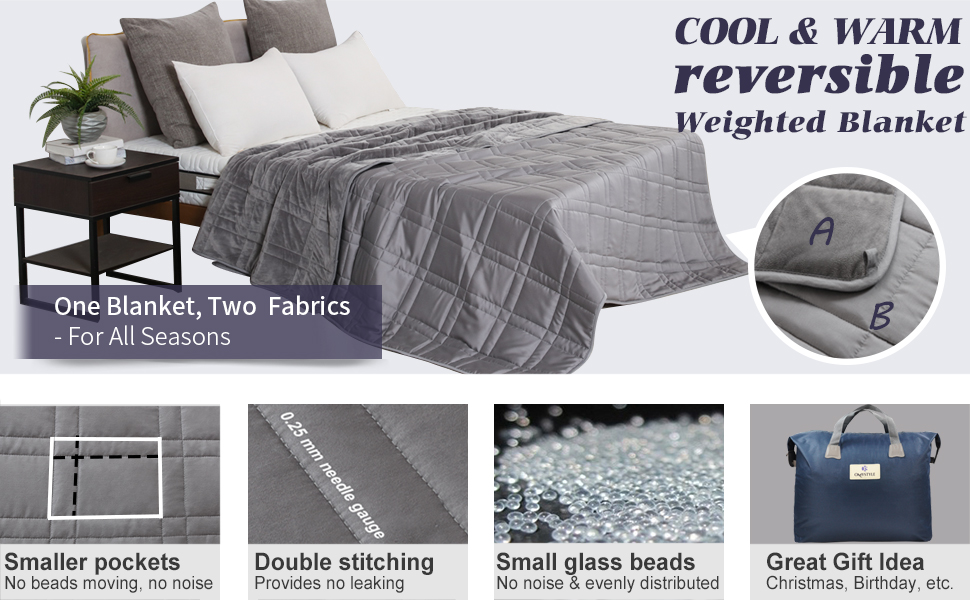 OMYSTYLE Weighted Blankets 25lbs for Adults(60inx80in Fit Twin or Full