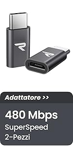 Adattatore USB C a Micro USB