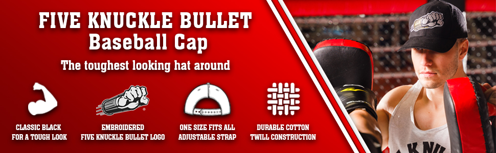 five knuckle bullet baseball cap hat mma workout fkb