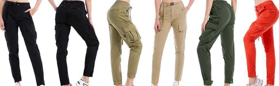 Nuheel® NUHEEL Cargo Pants High Waisted Pocket Tactical Joggin Military Straight Slim Fit For Women 50 cargo pants