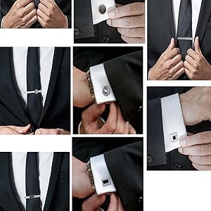 カフスボタンとネクタイピンセット Amazon | [Rockyu] カフスボタン ネクタイピン セット ブランド