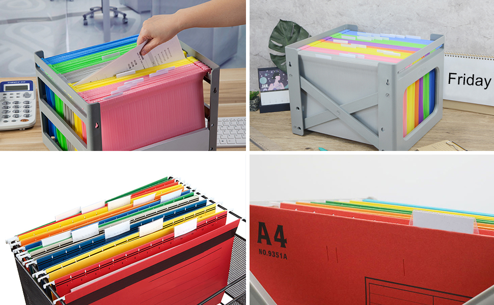 File Folder Tabs, 100+200 Sets Hanging File Folder Tabs with Inserts for Hanging