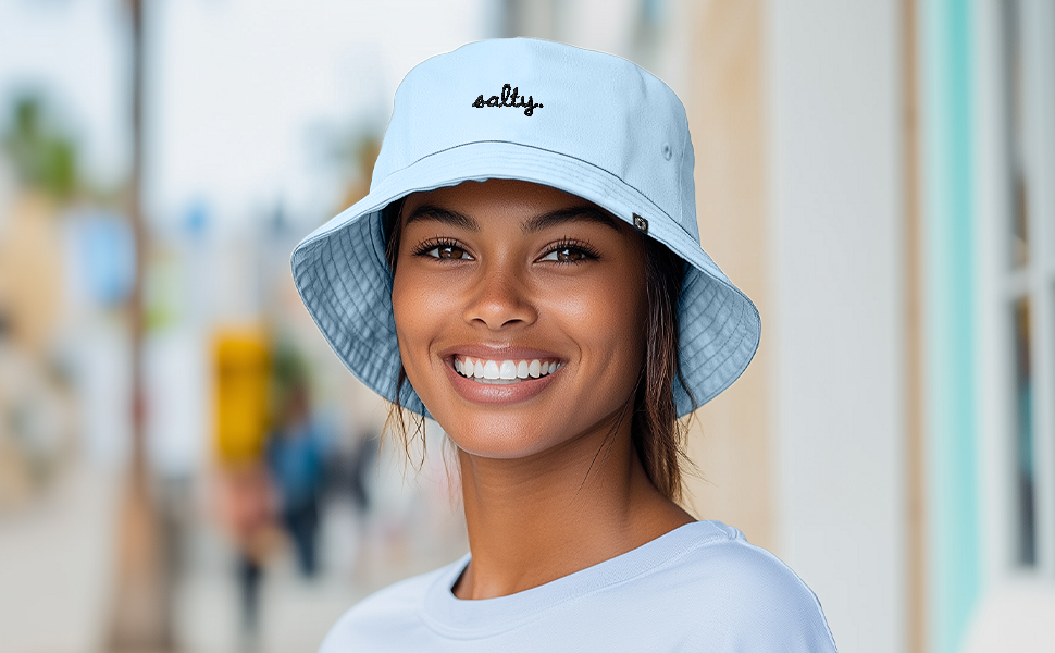 Dalix Salty Bucket Hat embroidery