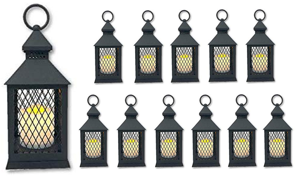 The Nifty Nook Farmhouse Lanterns Flameless Lighted Candle Home Decor 