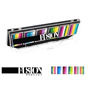 Fusion Body Art Rainbow Face Painting Palette for Kids, Cosplay, Halloween, birthday Parties, makeup