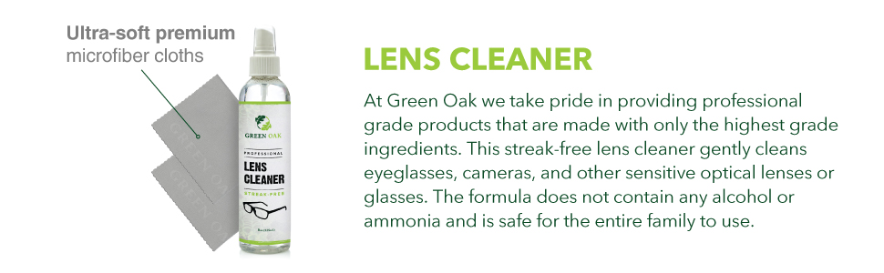Green Oak screen cleaner cleans electronics tablets phone iphone TV microfiber cloths