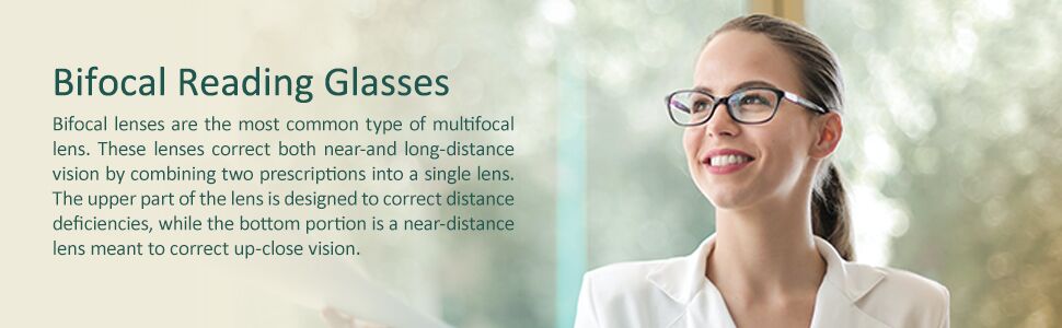 Amazon.com: Bifocal Reading Glasses with Blue Light Blocking Lenses