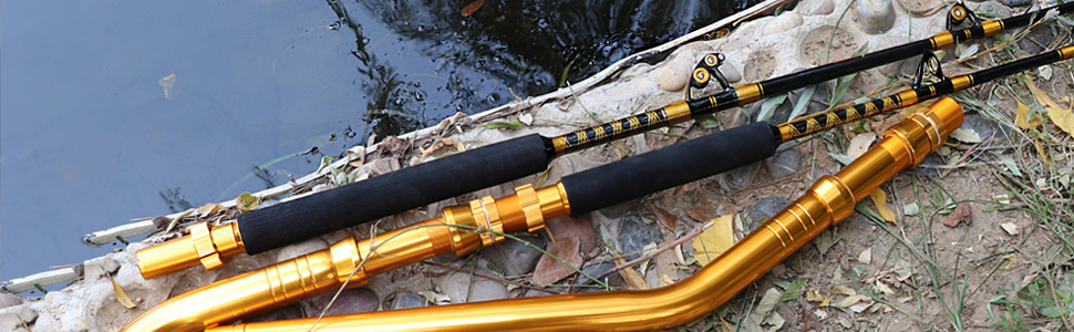 Bent Butt Fishing Rod 2 Piece Conventional Boat Rod