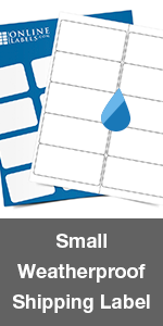 small weatherproof shipping label