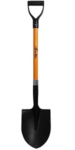 AshmanOnline Garden Tools Ashman Bow Rake (6 Pack) – Heavy Duty 56 Inch Fiberglass Handle, Equipped With Rubber Grip Handle For A Strong Hold When Working – Rust Resistant 32 Ashman Round Shovel