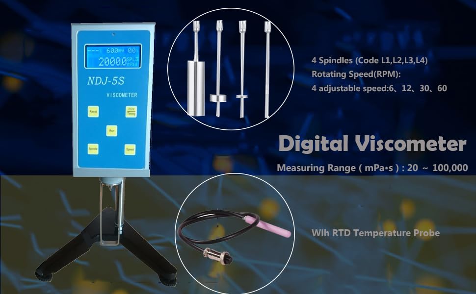 CNYST Lab Liquid Viscosity Meter with RTD