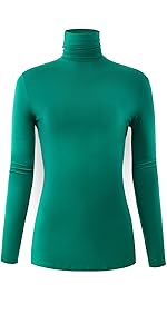 Women Long Sleeve Turtleneck Top