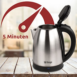 5 min Wasser aufheizen