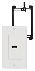 hdmi wall plate white with mounting bracket