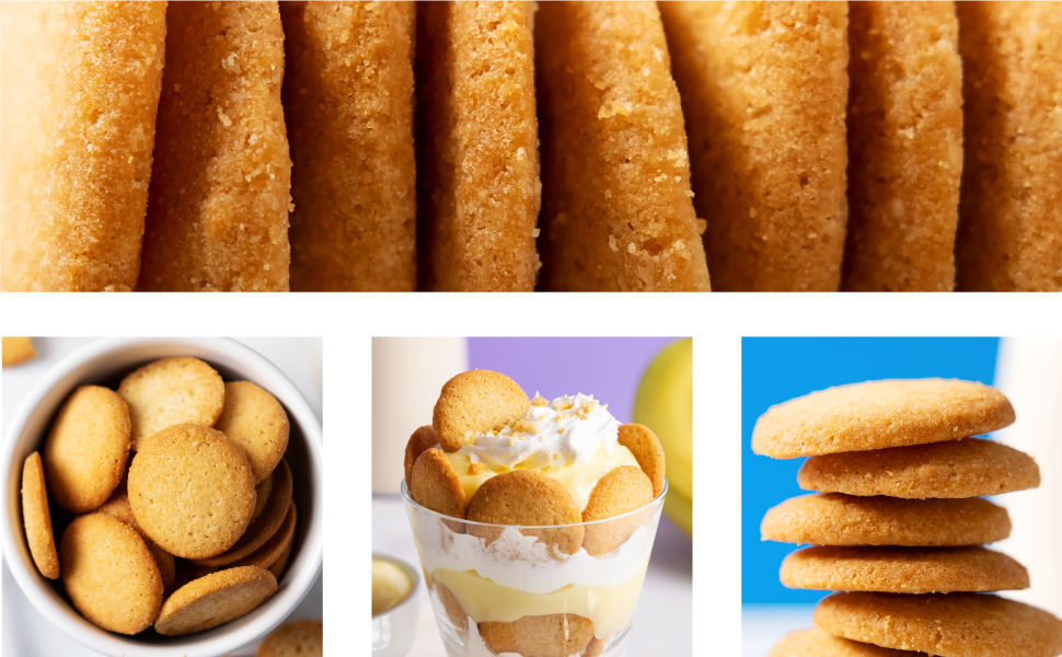 Assorted keto vanilla cookies and wafers, gluten-free, ideal for keto snacks and meals.