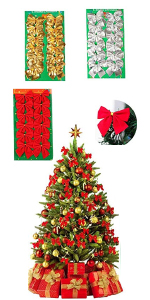 36 PCS Mini Christmas Ribbon Bows