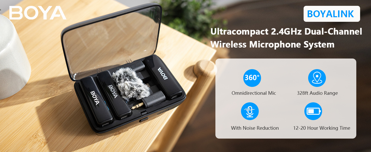 Amazon.com: BOYA BOYALINK All-in-One Wireless Lavalier