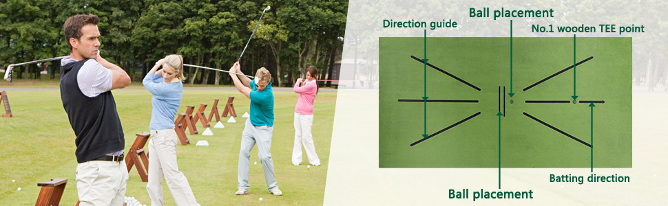 acu strike impact golf training mat