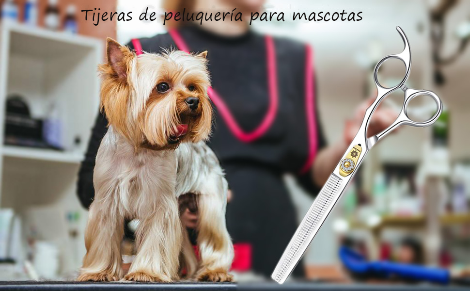 Dream Reach Dog Grooming Scissors - 7" Thinning Scissors, Texturing, Mixing and Layering for Dogs, Cats and Other Pets - Japanese 440C Stainless Steel 11 2