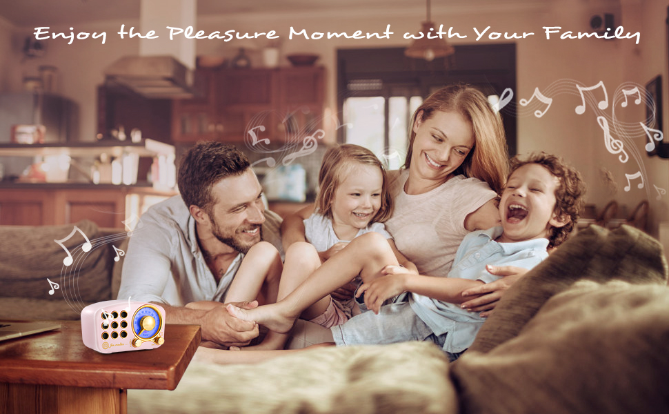 Retro Bluetooth Speaker, Vintage RadioGreadio FM Radio with Old Fashioned Classic Style, Strong