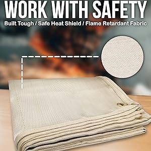 Amazon Com Premium 8x8 Ft Heavy Duty Welding Blanket 850gsm