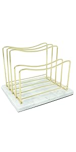 white marble file holder