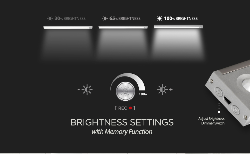 Dimmable rechargeable LED lighting 