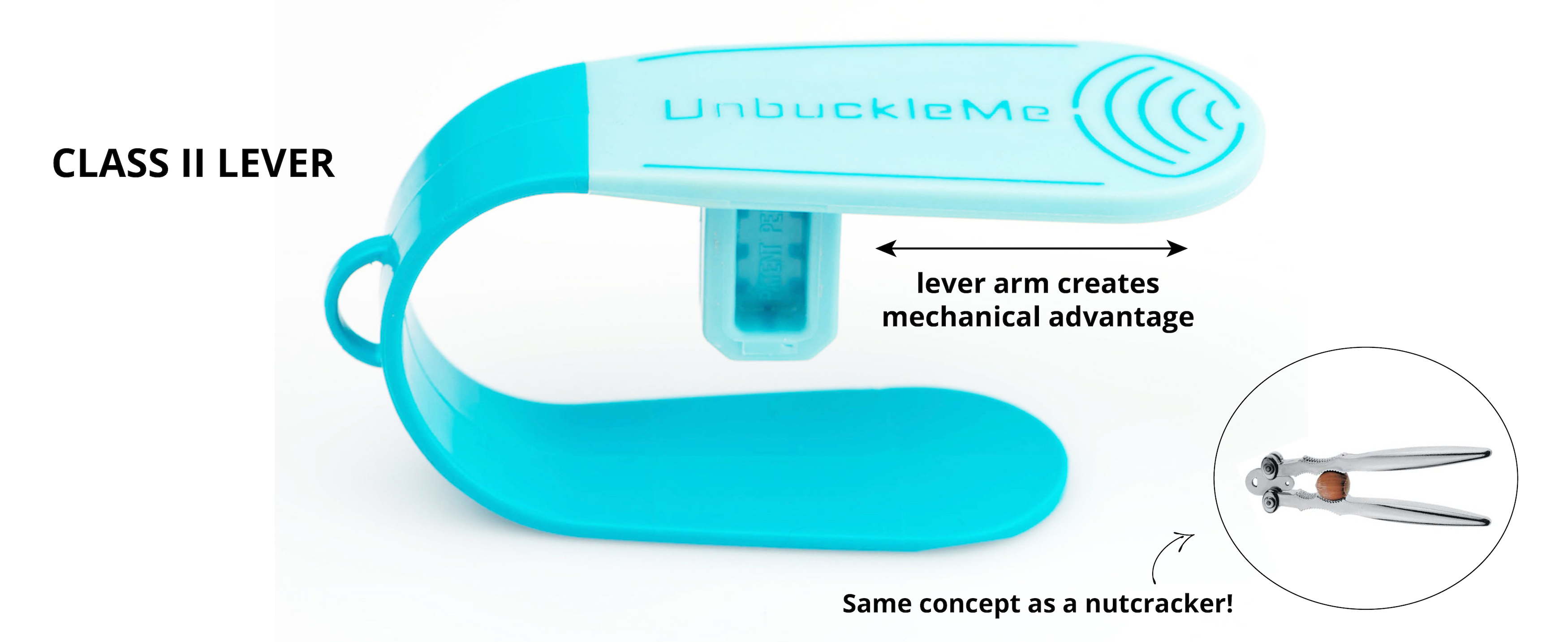UnbuckleMe Car Seat Buckle Release Tool - Easy Opener Aid for Arthritis, Long Nails, Older Kids - Button Pusher for Infant, Toddler, Convertible 5 pt Harness car Seats - As Seen on Shark Tank (Aqua)