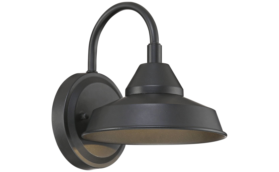 John Timberland Westley Industrial Rustic Wall Light Sconce Black Metal Hardwired 7 1/4" LED