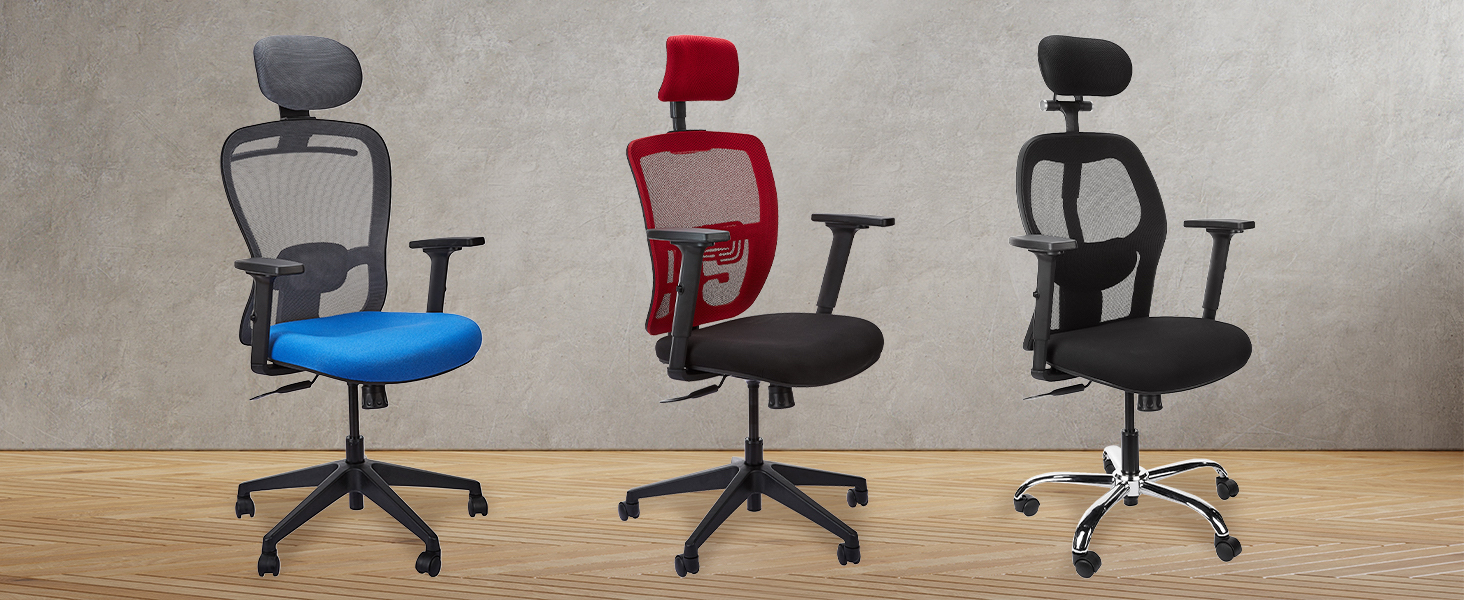 Amazon Brand Solimo Trogir High Back Mesh Office Chair (Black