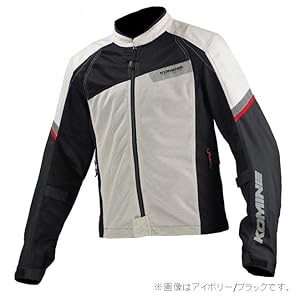 KOMINE メッシュジャケット ホワイト/ブラック コミネ メッシュジャケット JK-1463 プロテクトハーフメッシュ