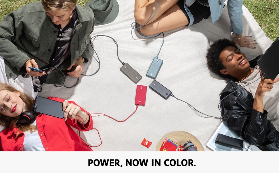 Anker Power Bank, Fabric USB-C Portable Charger 10000mAh with 20W Power Delivery, PowerCore Black