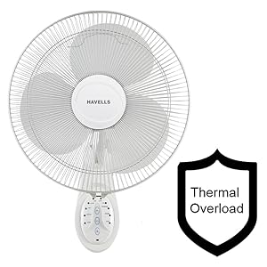 havells wall fan platina remote 400mm (white)