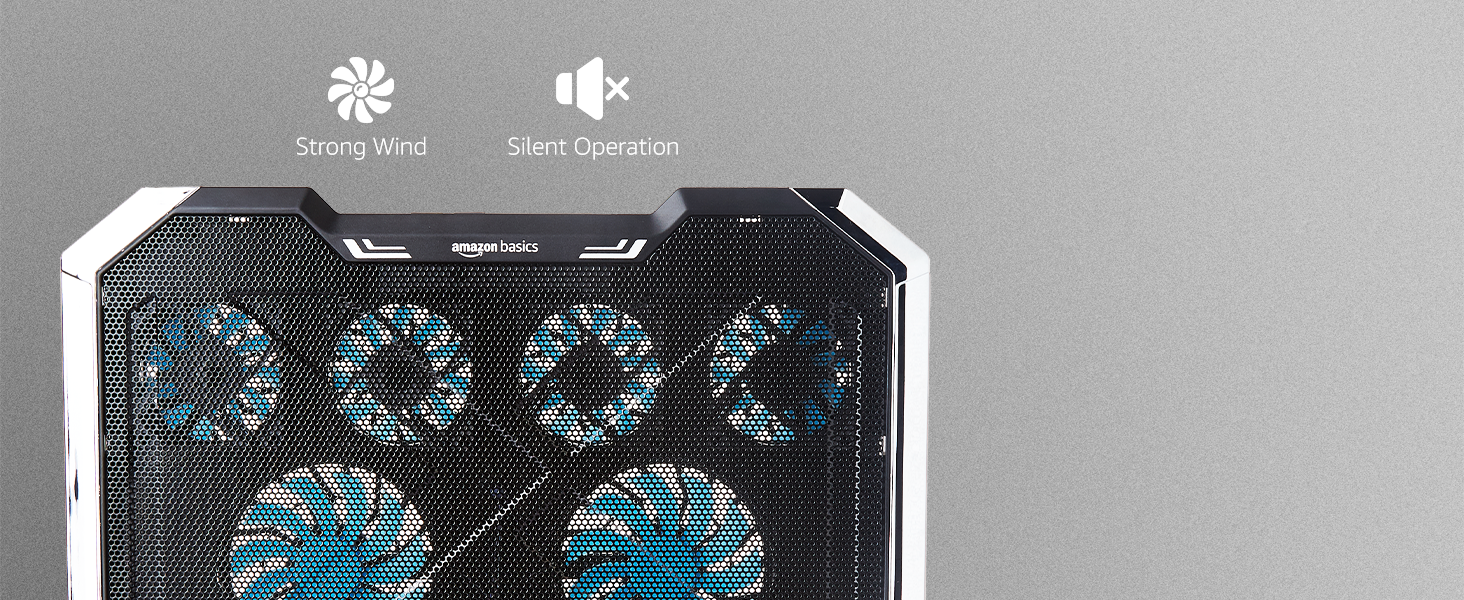 Amazon Basics Laptop Cooling Pad with 7Cool RGB LED Lighting Effects