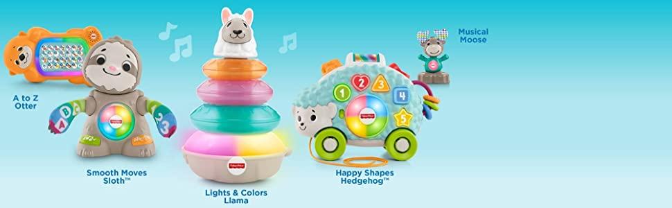 Linkimals Lights & Colors Llama Musical Stacking Toy - UK English Edition