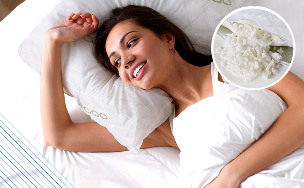 ik Bamboo Pillow (2Pack) Premium Pillows for Sleeping Shredded